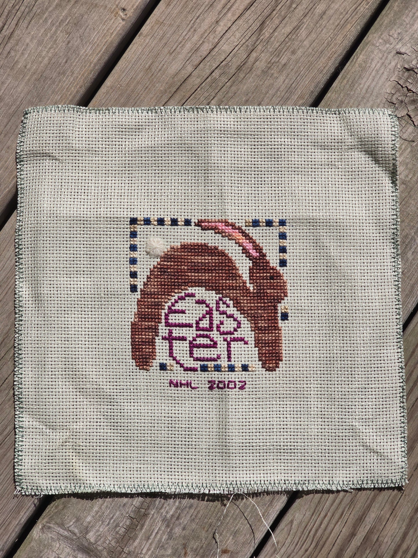 Designer Unknown - Easter Rabbit - Completed Cross Stitch