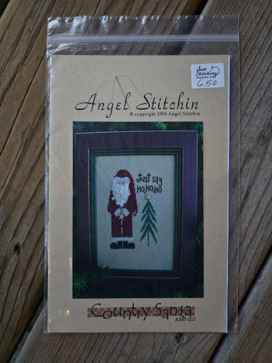 Angel Stitchin - Country Santa  - Cross Stitch Pattern