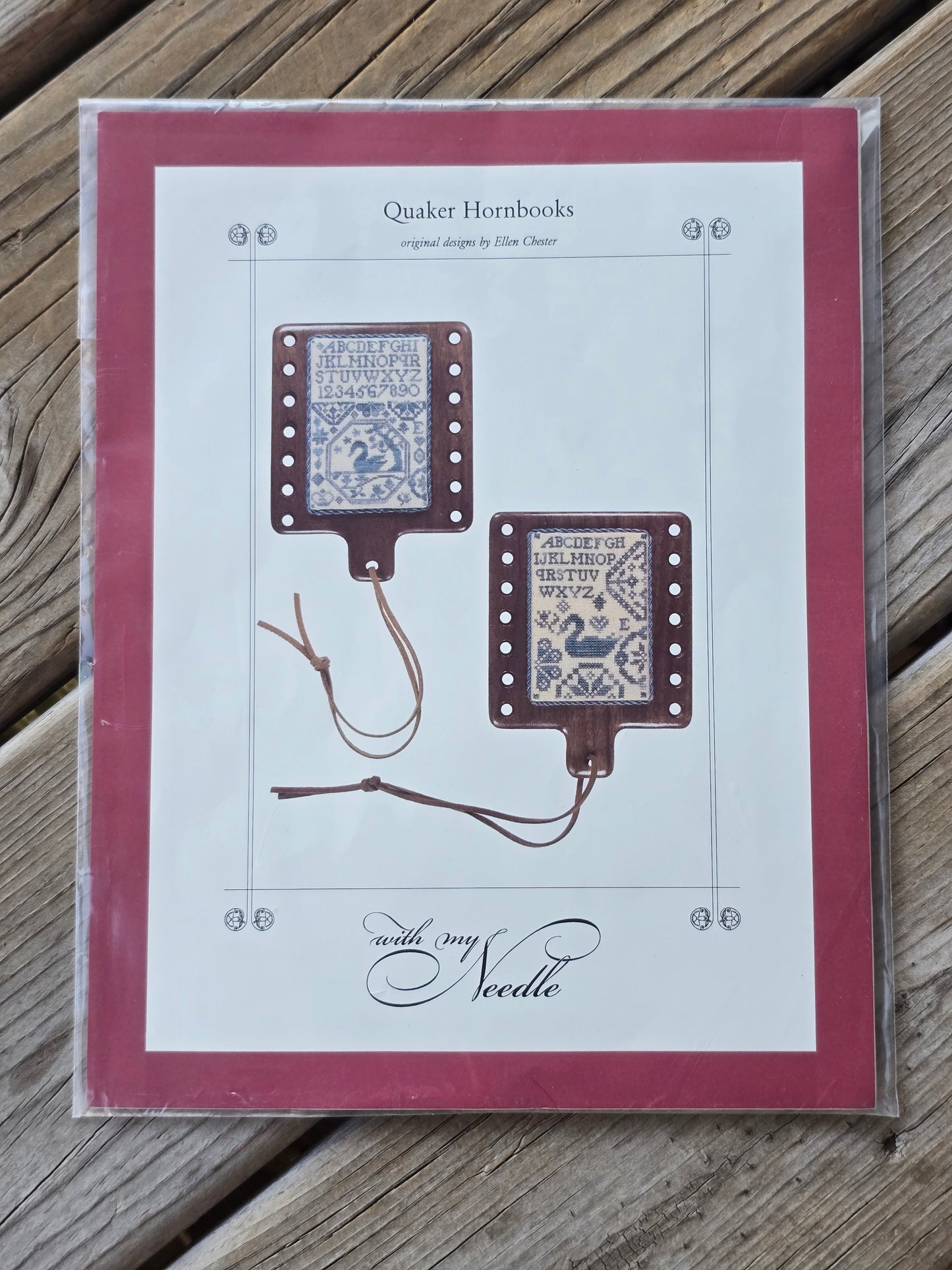 With My Needle - Quaker Hornbooks - Cross Stitch Pattern