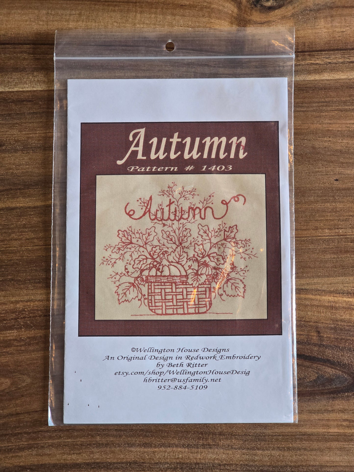 Wellington House Designs - Autumn - Embroidery Pattern