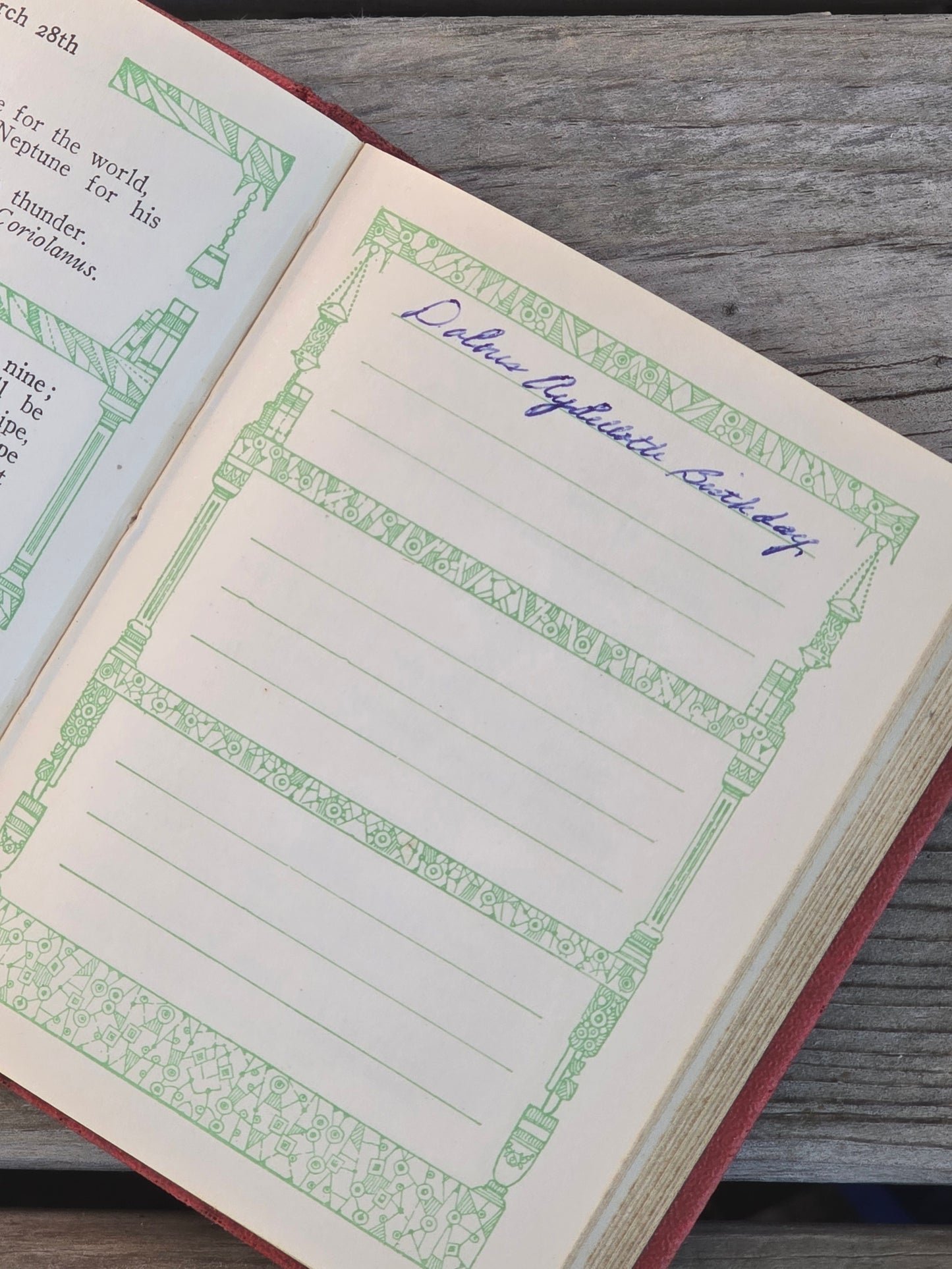 Shakespeare Birthday Book