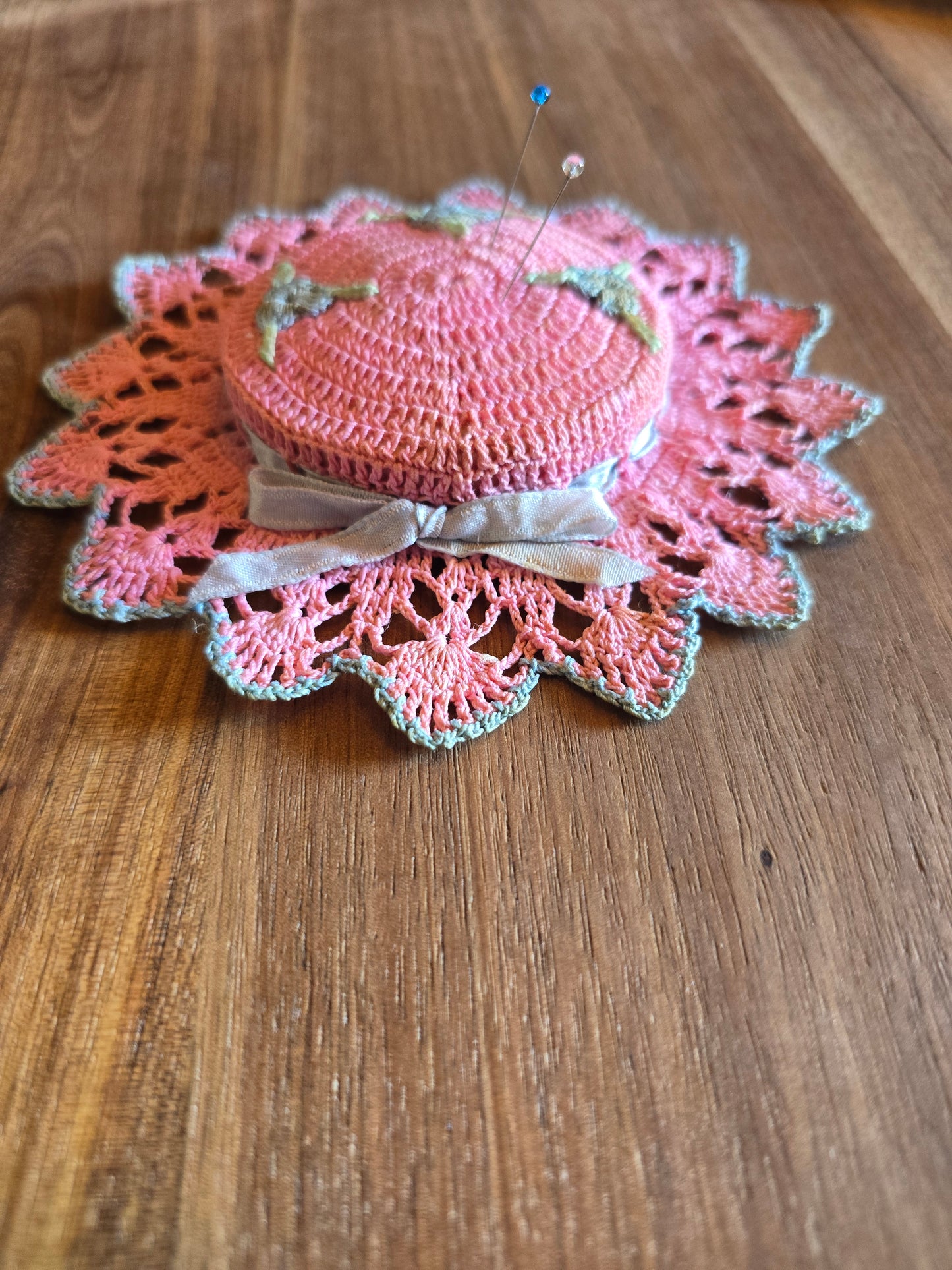 Vintage Crocheted Hat Shaped Pincushion