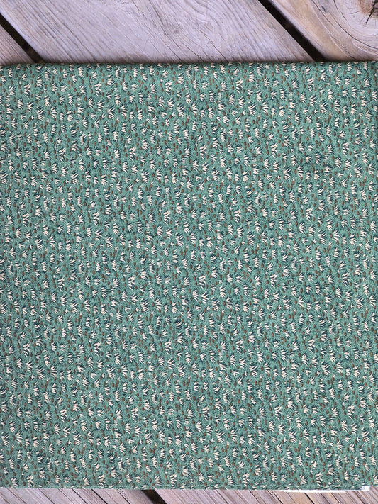 Cranston Print Works - Green with Cream - Quilting Fabric - 3/4 Yard