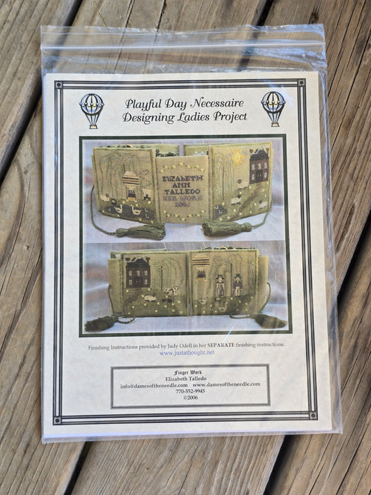 Dames of the Needle/Finger Work - Playful Day Necessaire - Designing Ladies Project - Cross Stitch Pattern