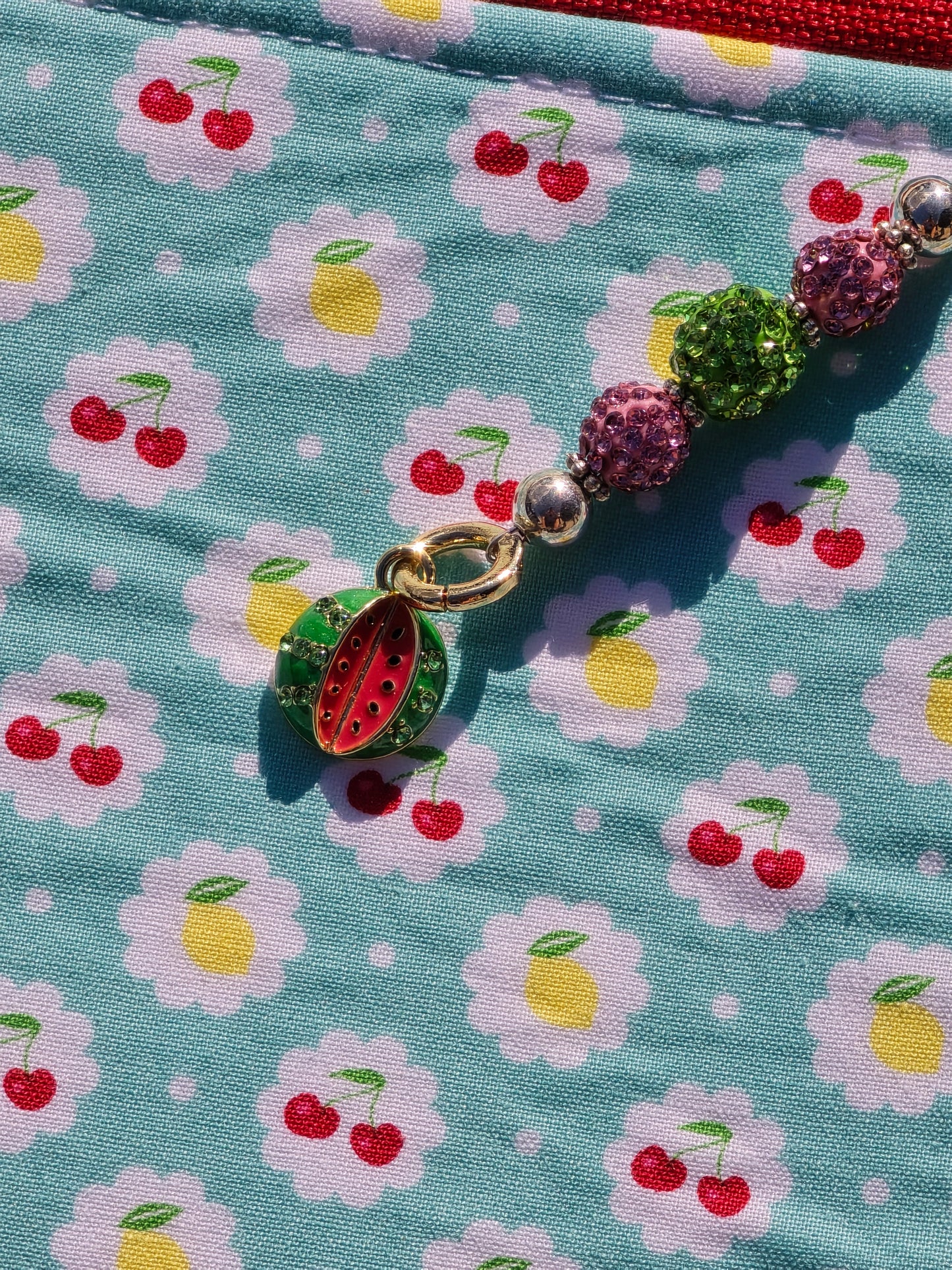 K Heinz Designz - Cloth Project Bag - Lemons & Cherries