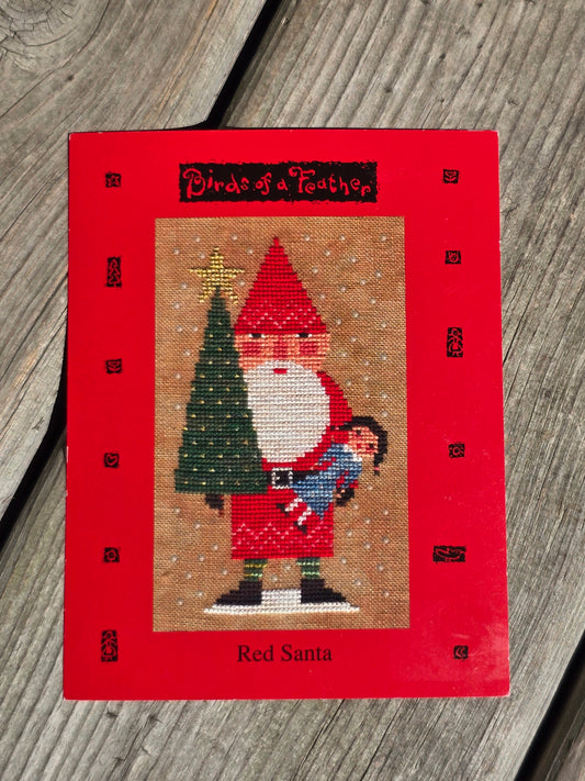 Birds of a Feather - Red Santa - Cross Stitch Pattern