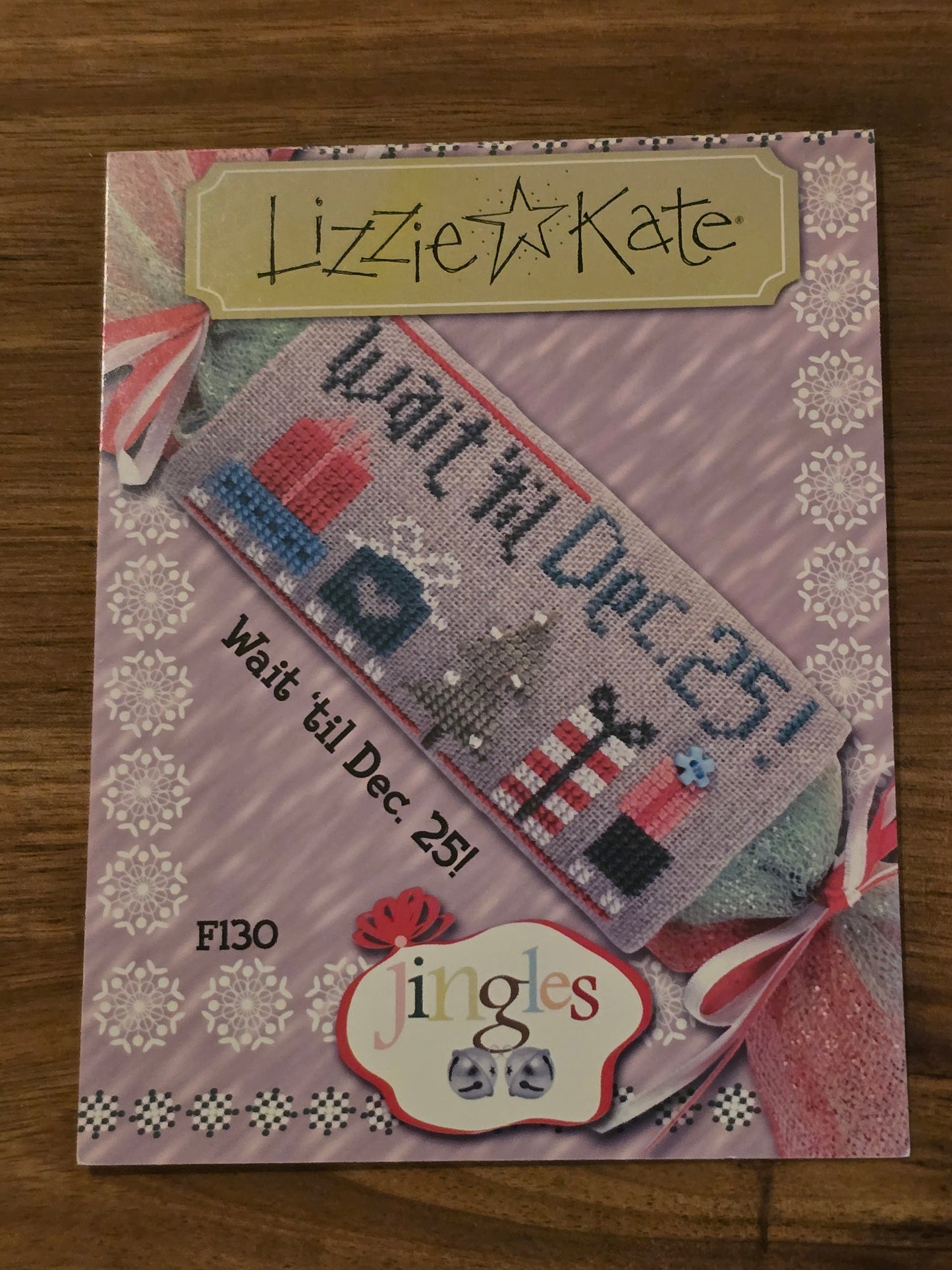 Lizzie Kate - Jingles - Wait 'til Dec. 25! - F130 - Cross Stitch Pattern