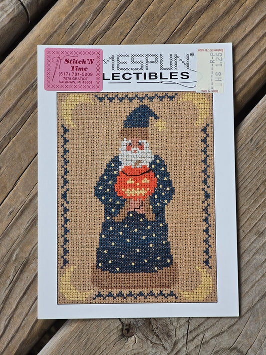 Homespun Collectibles - Jack O Lantern Santa - #52 - Cross Stitch Pattern