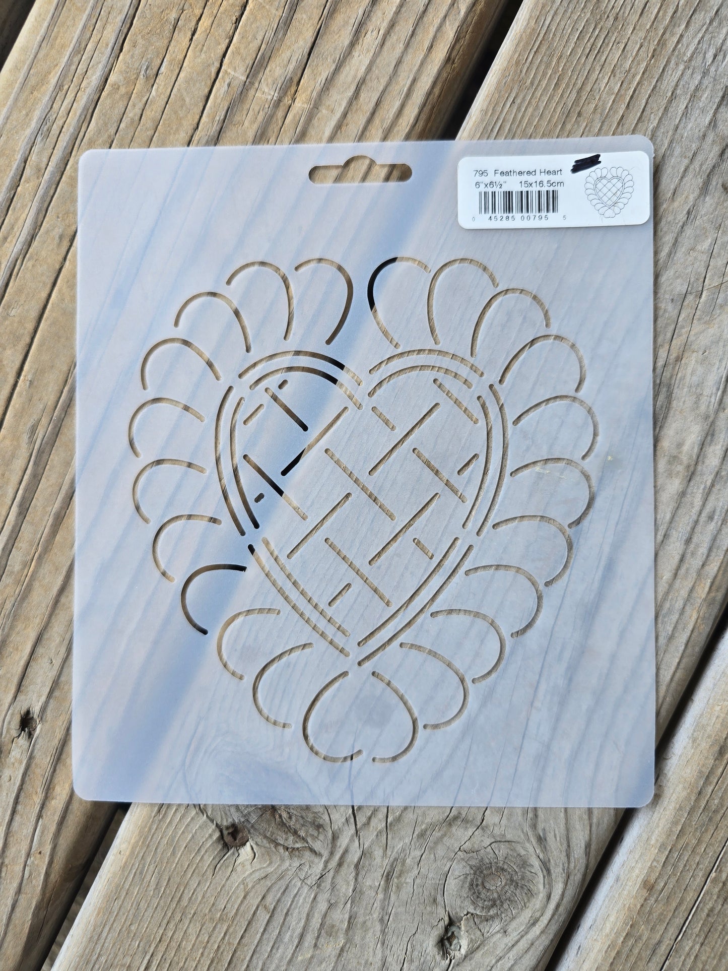 Feathered Heart - 795 - Quilting Stencil