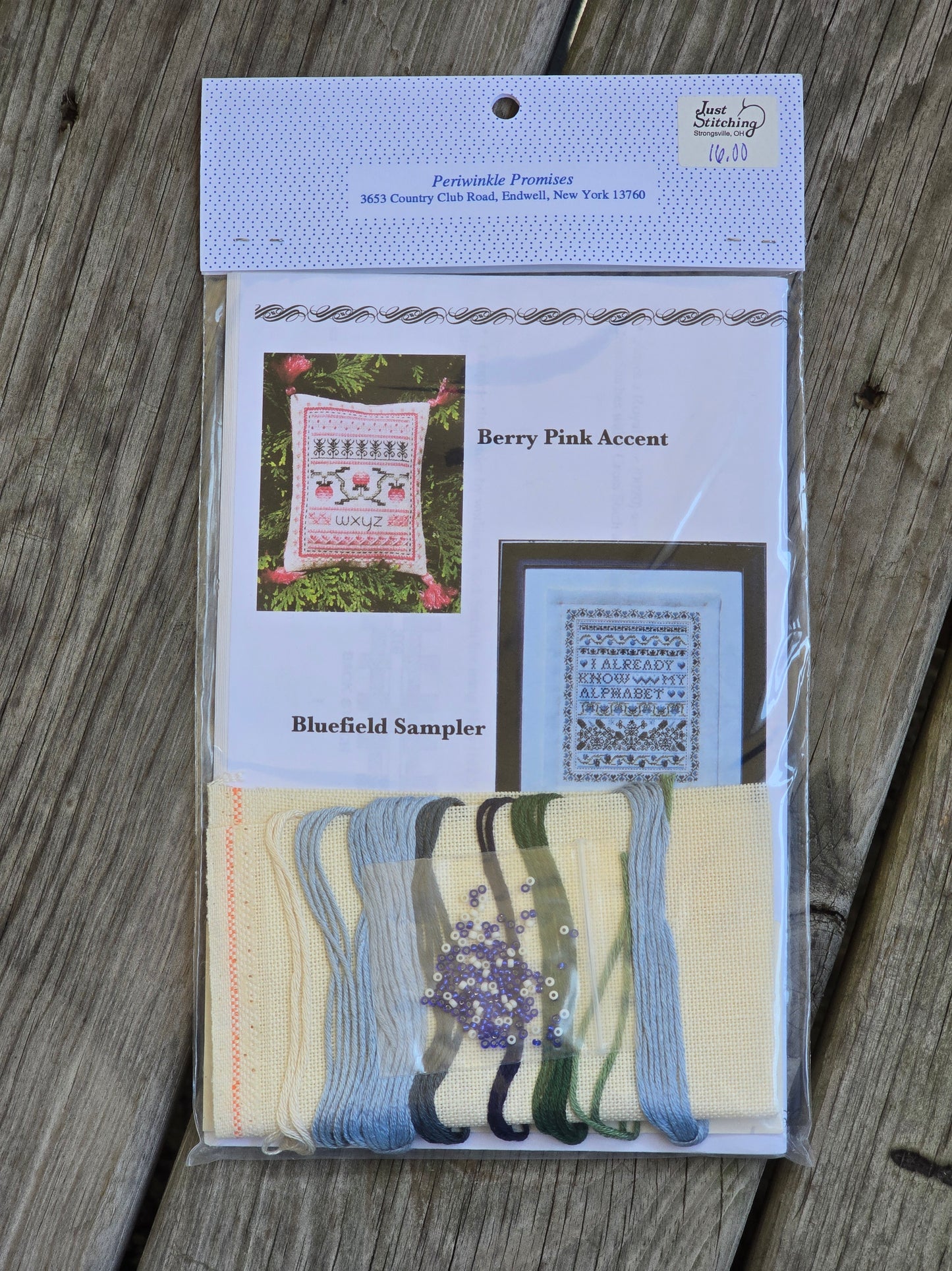 Periwinkle Promises - Sky Blue - Sampler Accents - Cross Stitch Kit