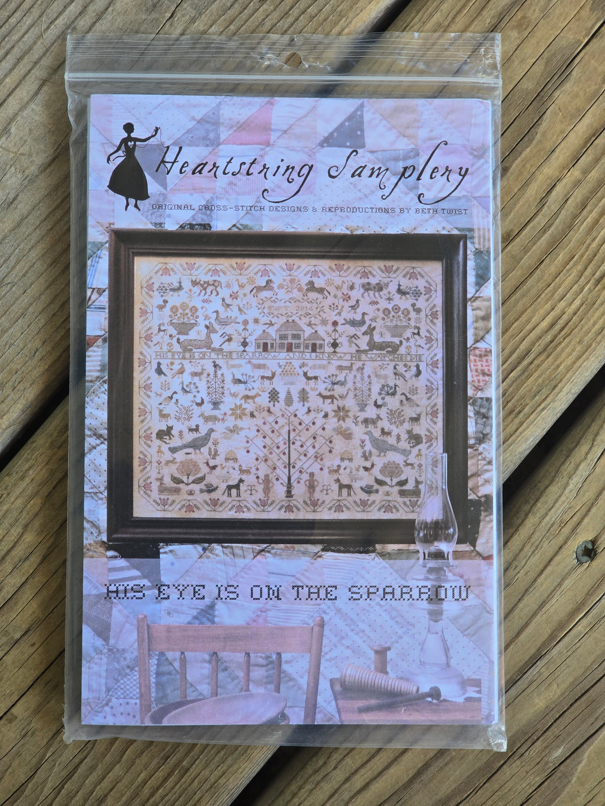 Heartstring Samplery - His Eye Is On the Sparrow - Cross Stitch Pattern