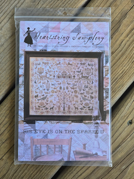 Heartstring Samplery - His Eye Is On the Sparrow - Cross Stitch Pattern