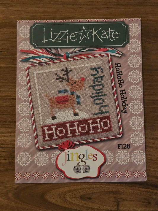 Lizzie Kate - Jingles - HoHoHo Holiday - F128- Cross Stitch Pattern