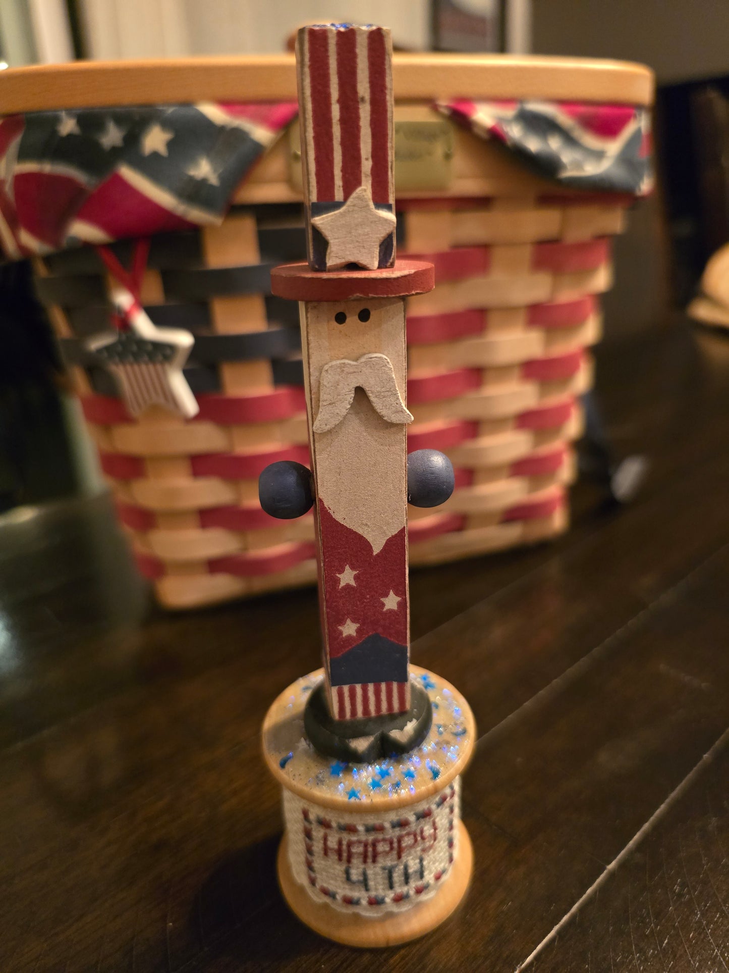 Faithwurks - Happy 4th - Seasonal Spool Decoration