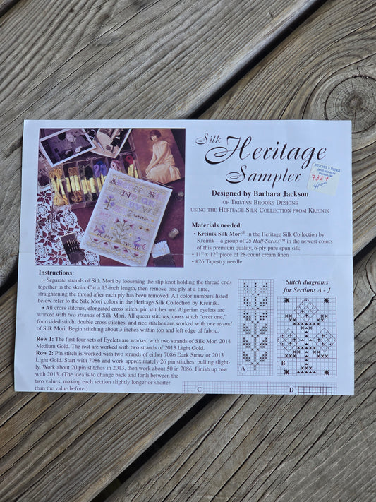 Tristan Brooks Designs - Silk Heritage Sampler - Cross Stitch Kit