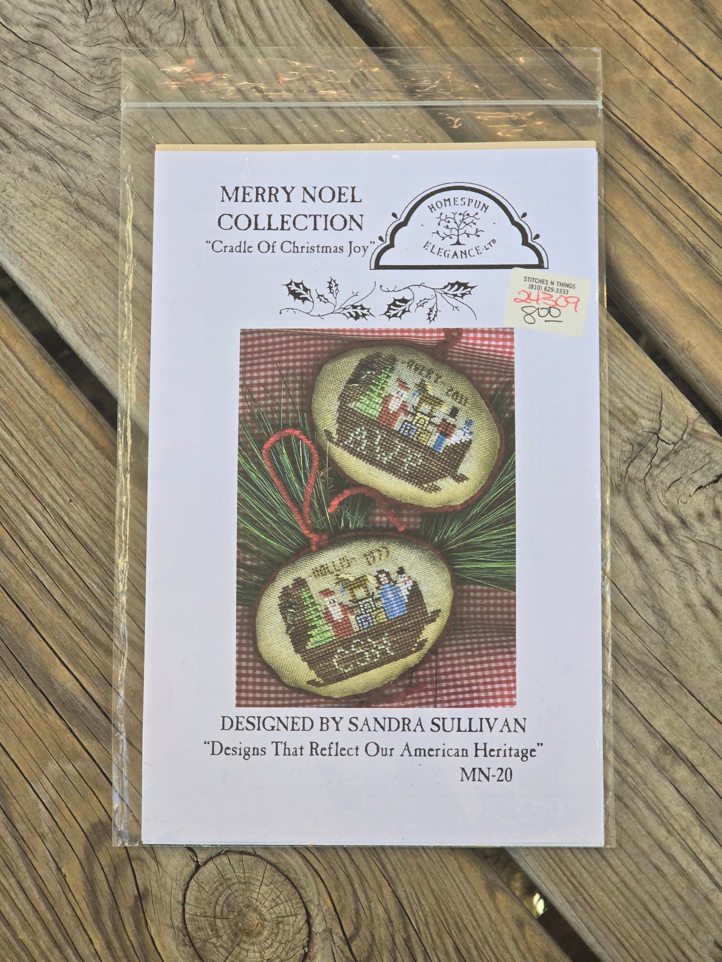 Homespun Elegance - Merry Noel Collection - Cradle of Christmas Joy- Cross Stitch Pattern
