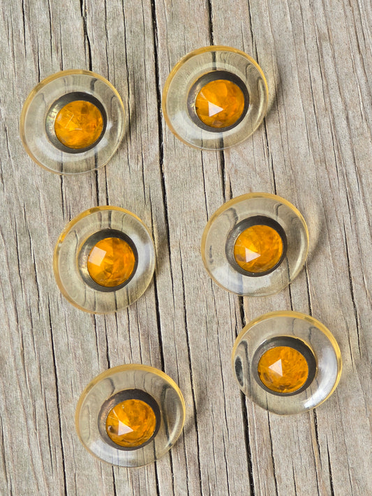 Vintage Gold Faceted Center Buttons