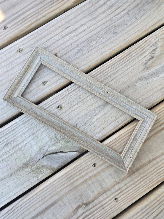 Light Colored Gray/Brown Wooden Picture Frame - 5.25" x 11.5" - Home Decor