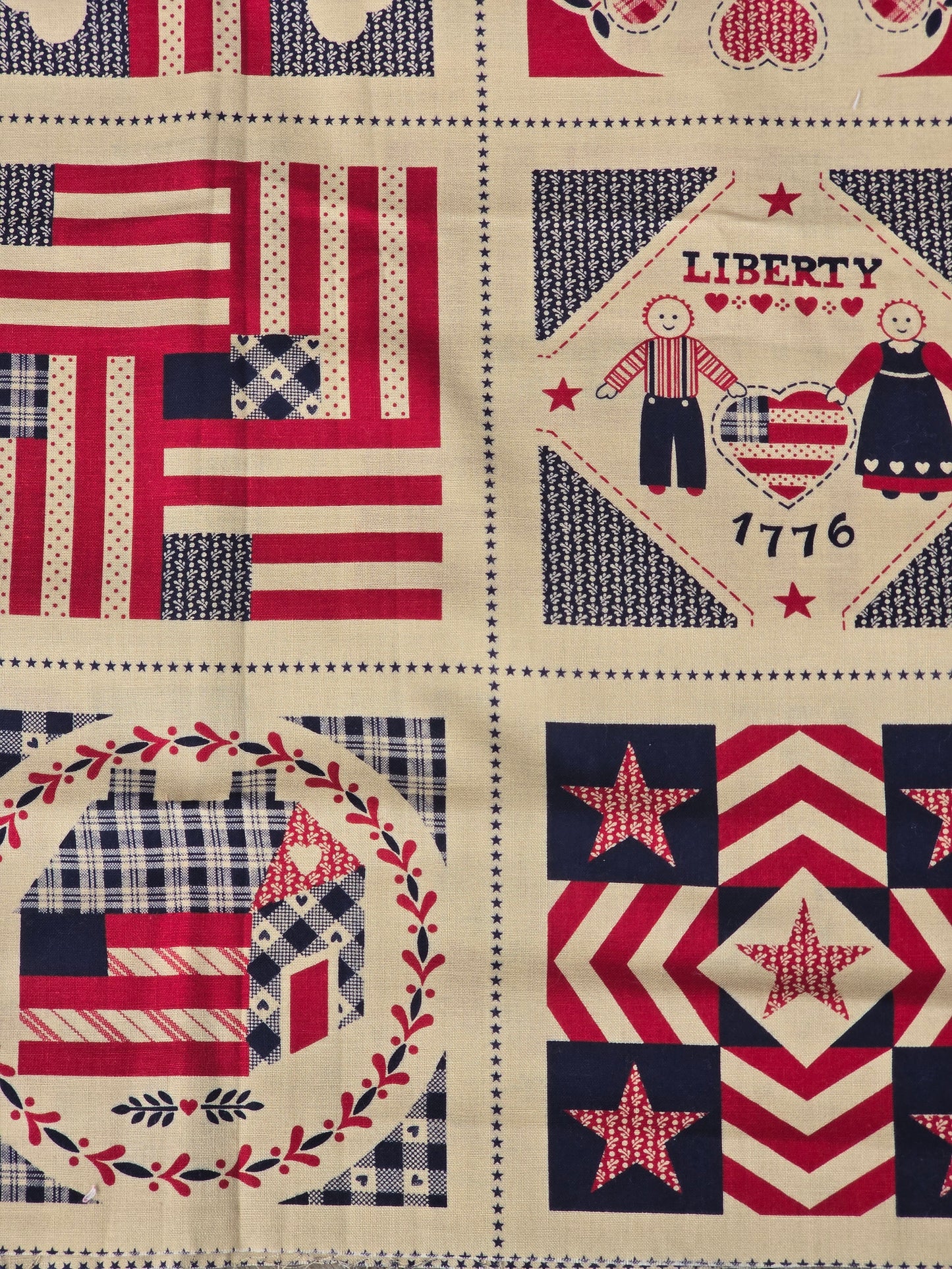 Ameritex - Country Classics America - Quilting Fabric - 1 1/8 Yard