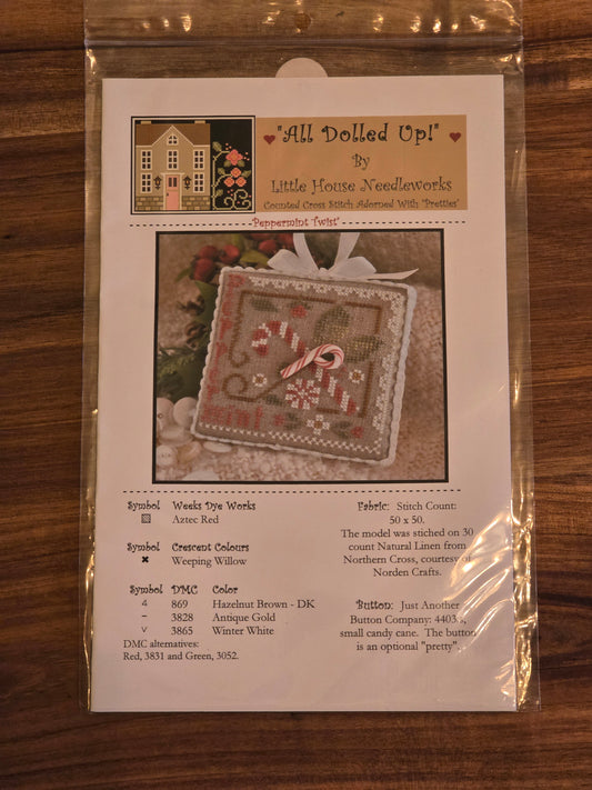 Little House Needleworks - All Dolled Up! - Peppermint Twist - ADU-18 - Cross Stitch Pattern