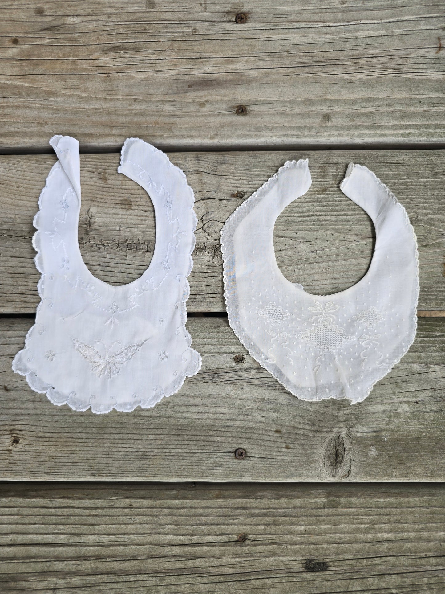 Vintage Linens - Vintage Baby Bib Bundle (Set of 2)