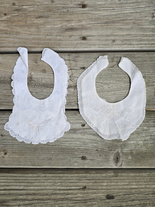 Vintage Linens - Vintage Baby Bib Bundle (Set of 2)