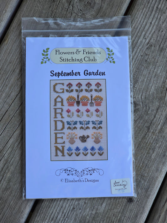 Elizabeth's Designs - Flowers & Friends Stitching Club - September Garden - Cross Stitch Kit