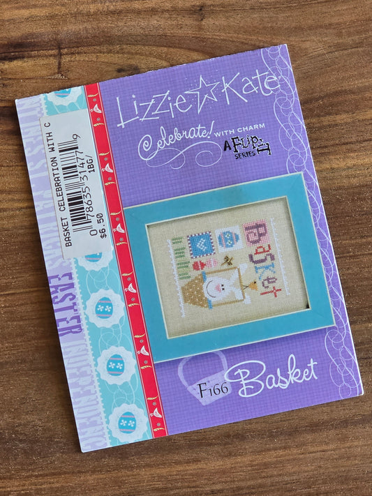 Lizzie Kate - Celebrate with Charm - A Flip It Series - Basket - F166 - Cross Stitch Pattern