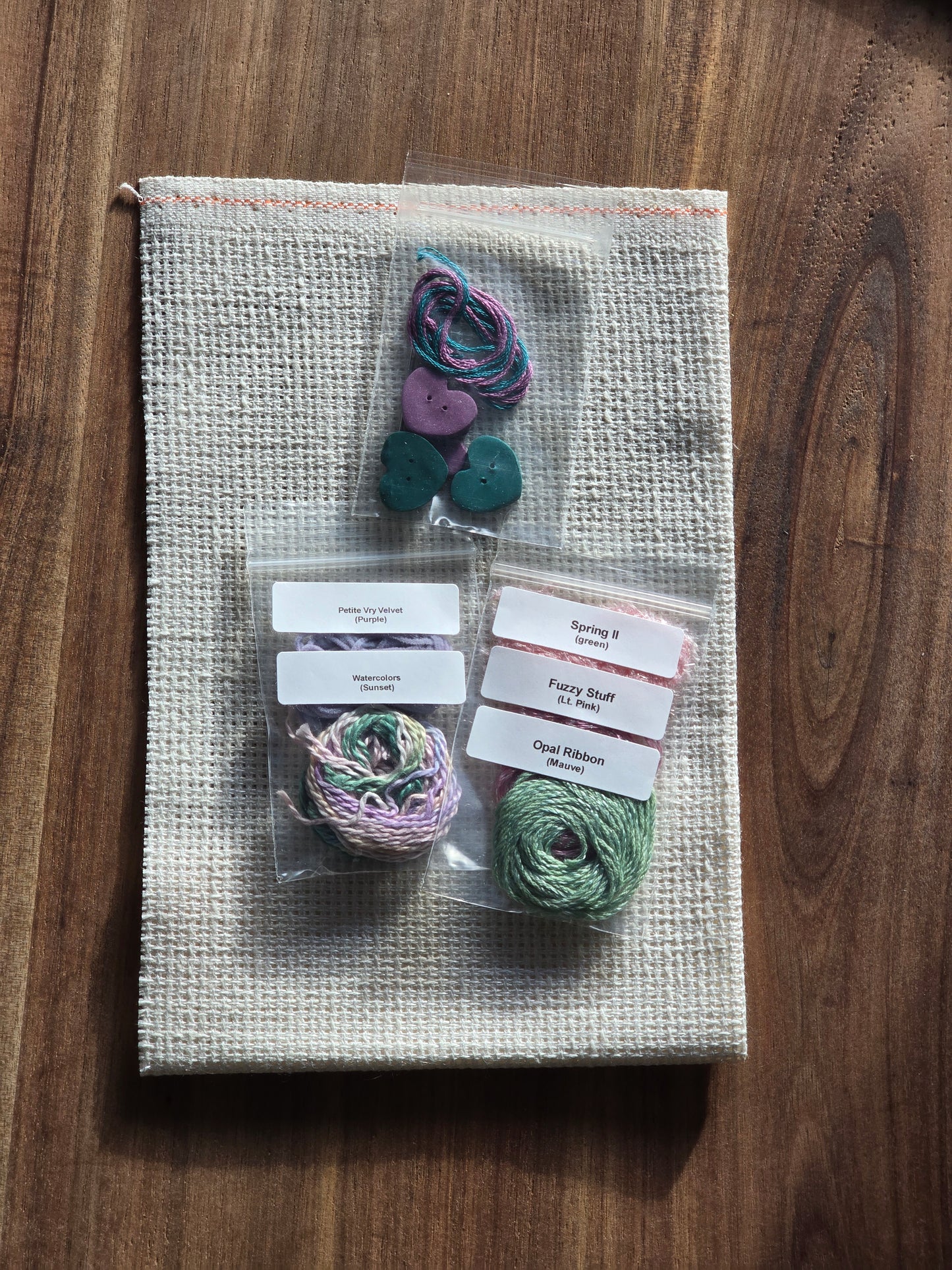 The Stitchworks - Fibers-n-Stuff - Hearts Entwined - Cross Stitch Kit