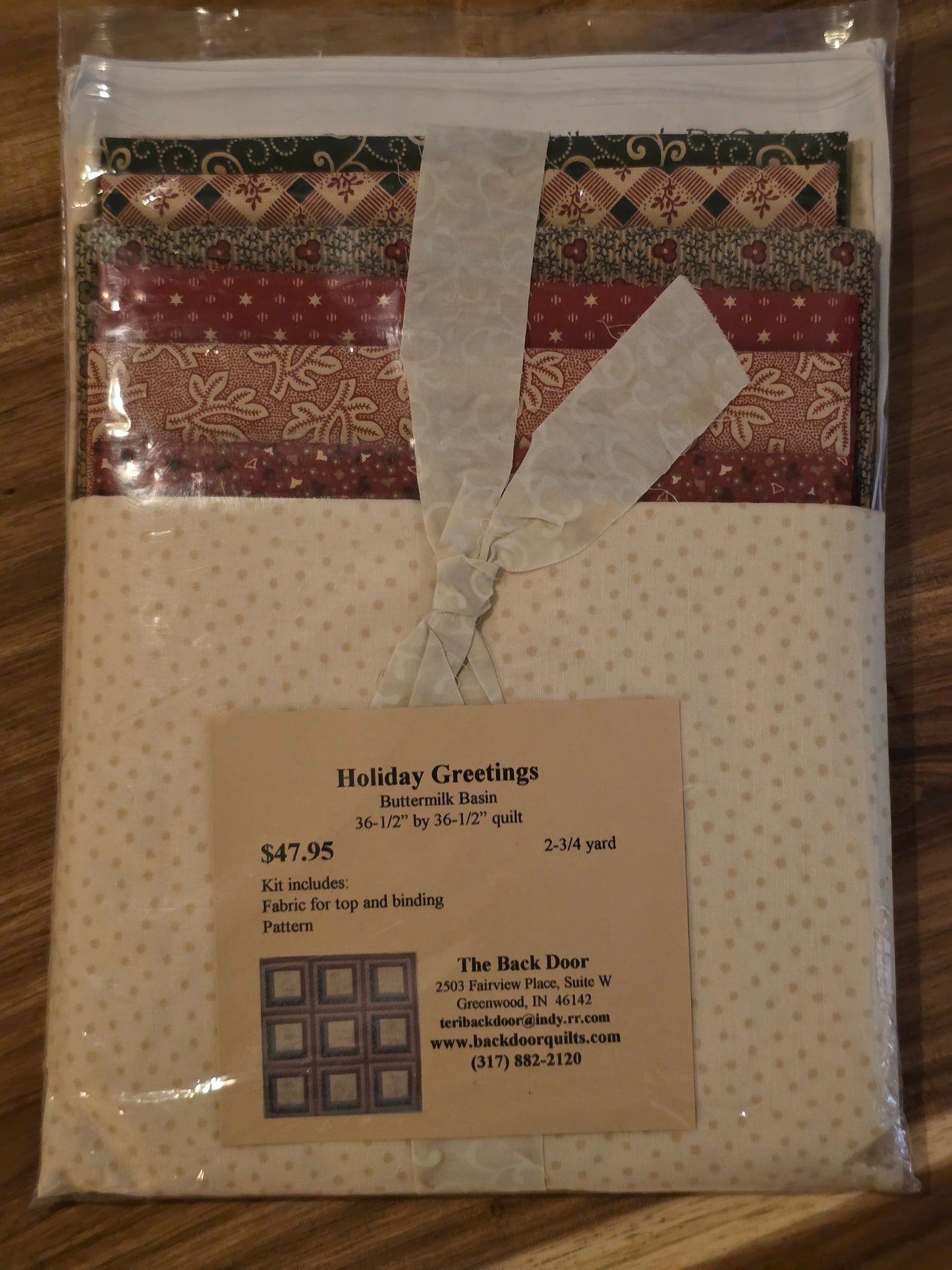 Buttermilk Basin - Holiday Greeting Needlework BOM - Embroidery and Quilt Kit