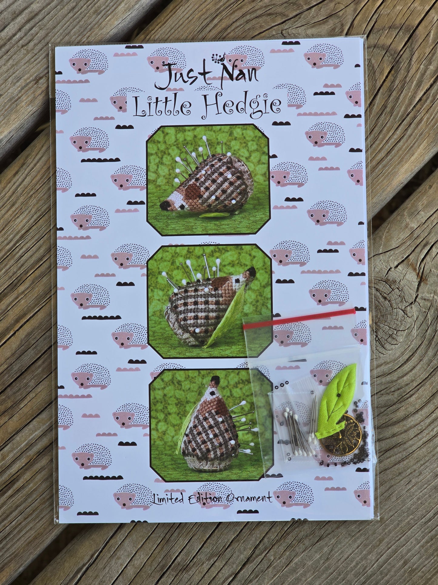 Just Nan - Little Hedgie - Limited Edition Ornament - Cross Stitch Pattern