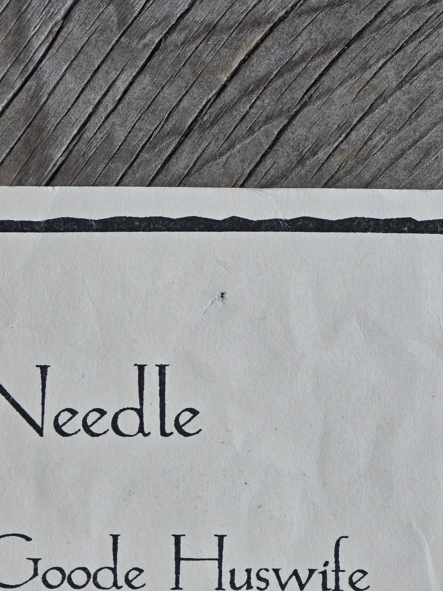 The Goode Huswife - With My Needle - Cross Stitch Pattern