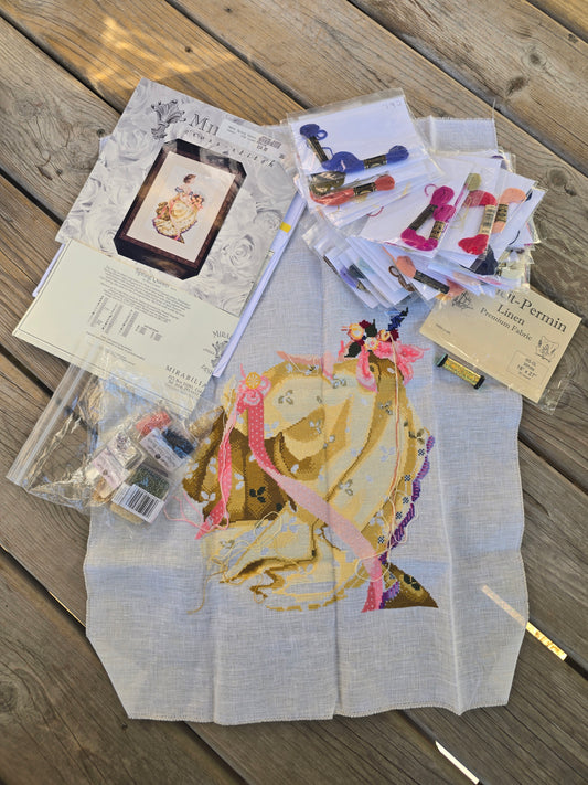 Mirabilia - Spring Queen - Partially Completed Cross Stitch Kit