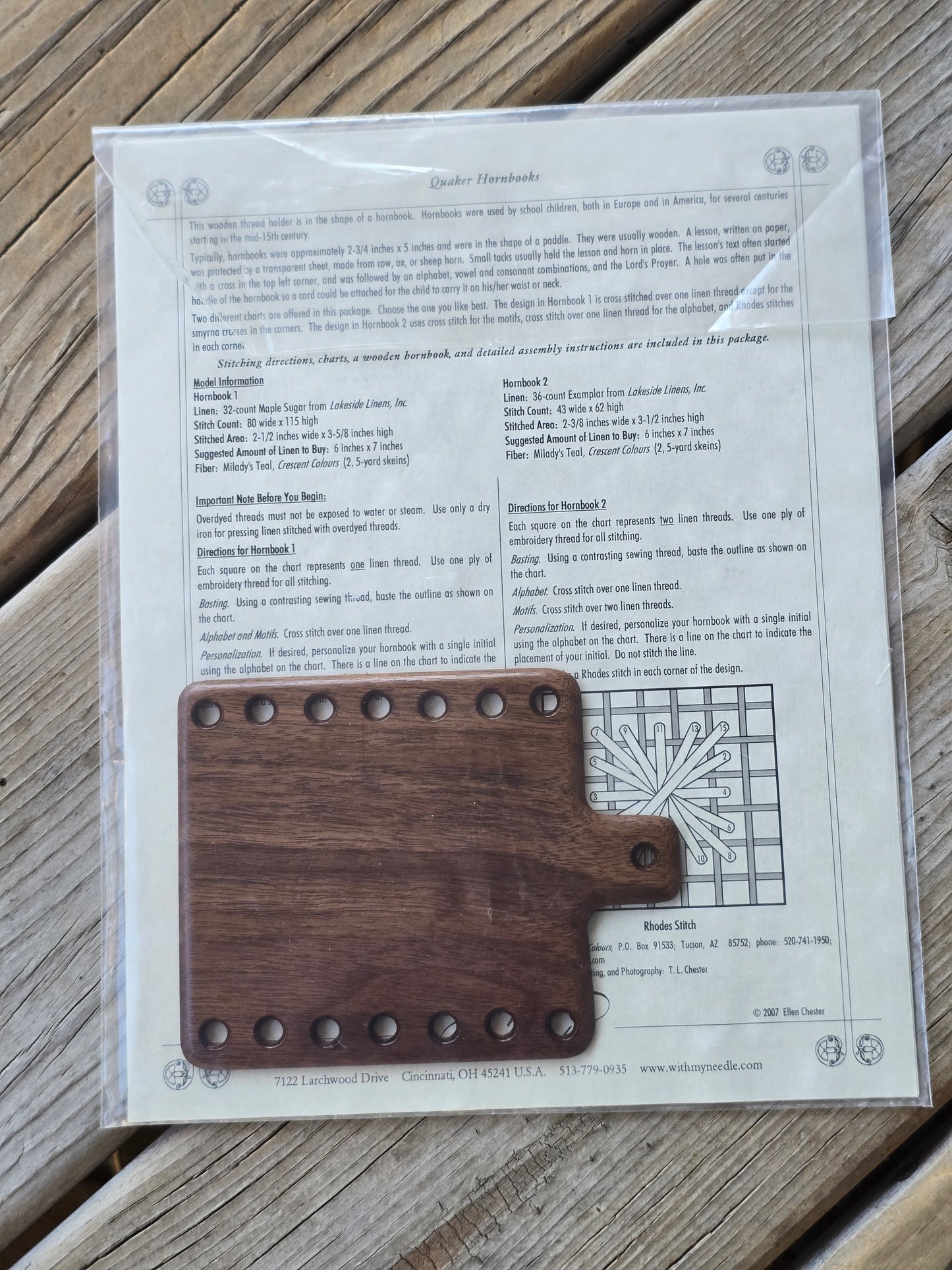 With My Needle - Quaker Hornbooks - Cross Stitch Pattern