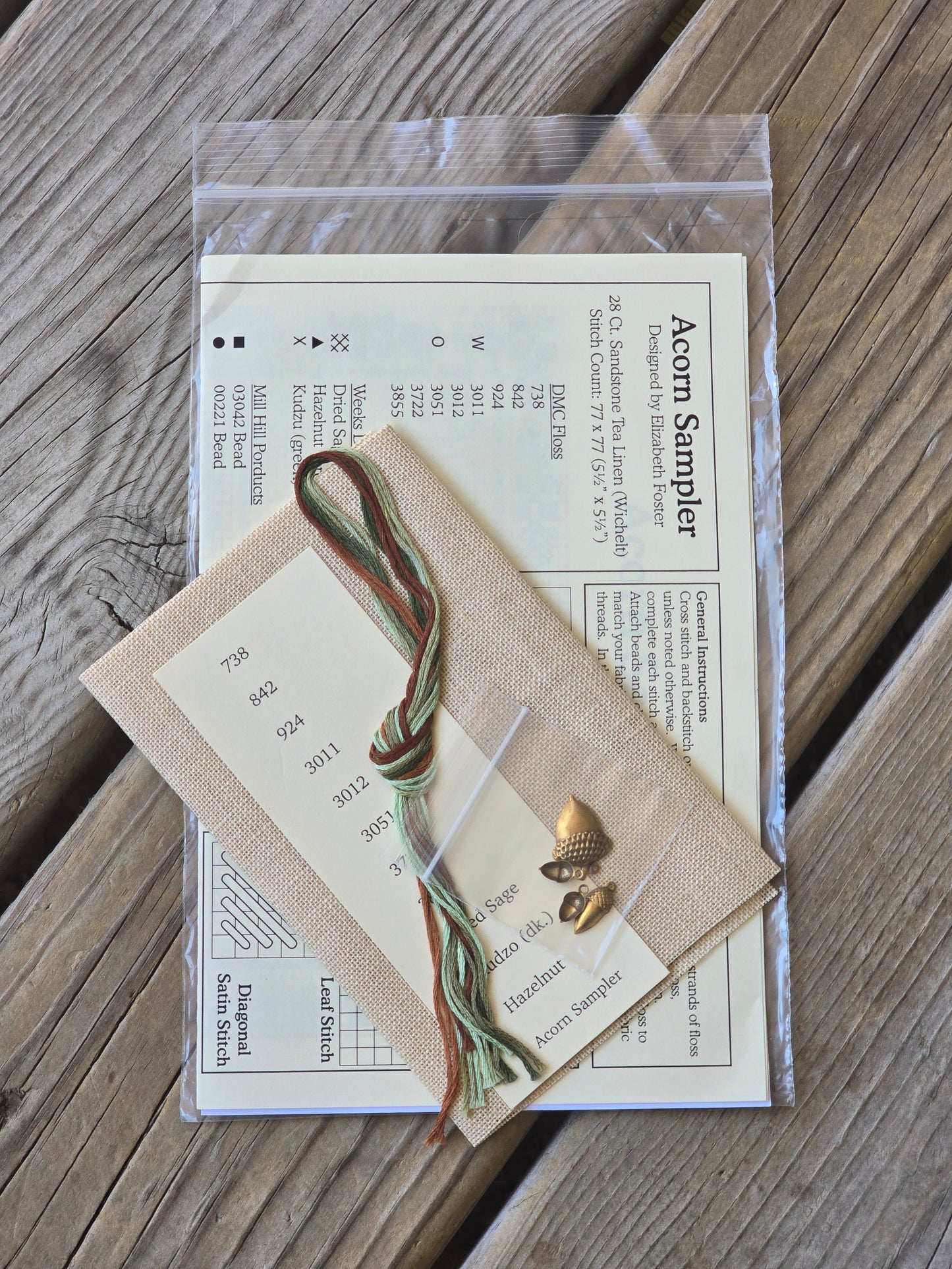 Elizabeth's Designs - Acorn Sampler - Cross Stitch Kit
