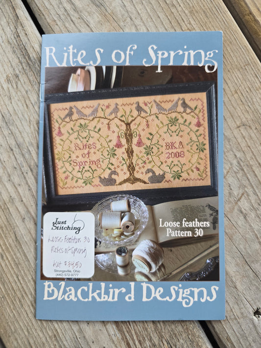 Blackbird Designs - Rites of Spring - Loose Feathers Pattern #30 - Cross Stitch Pattern