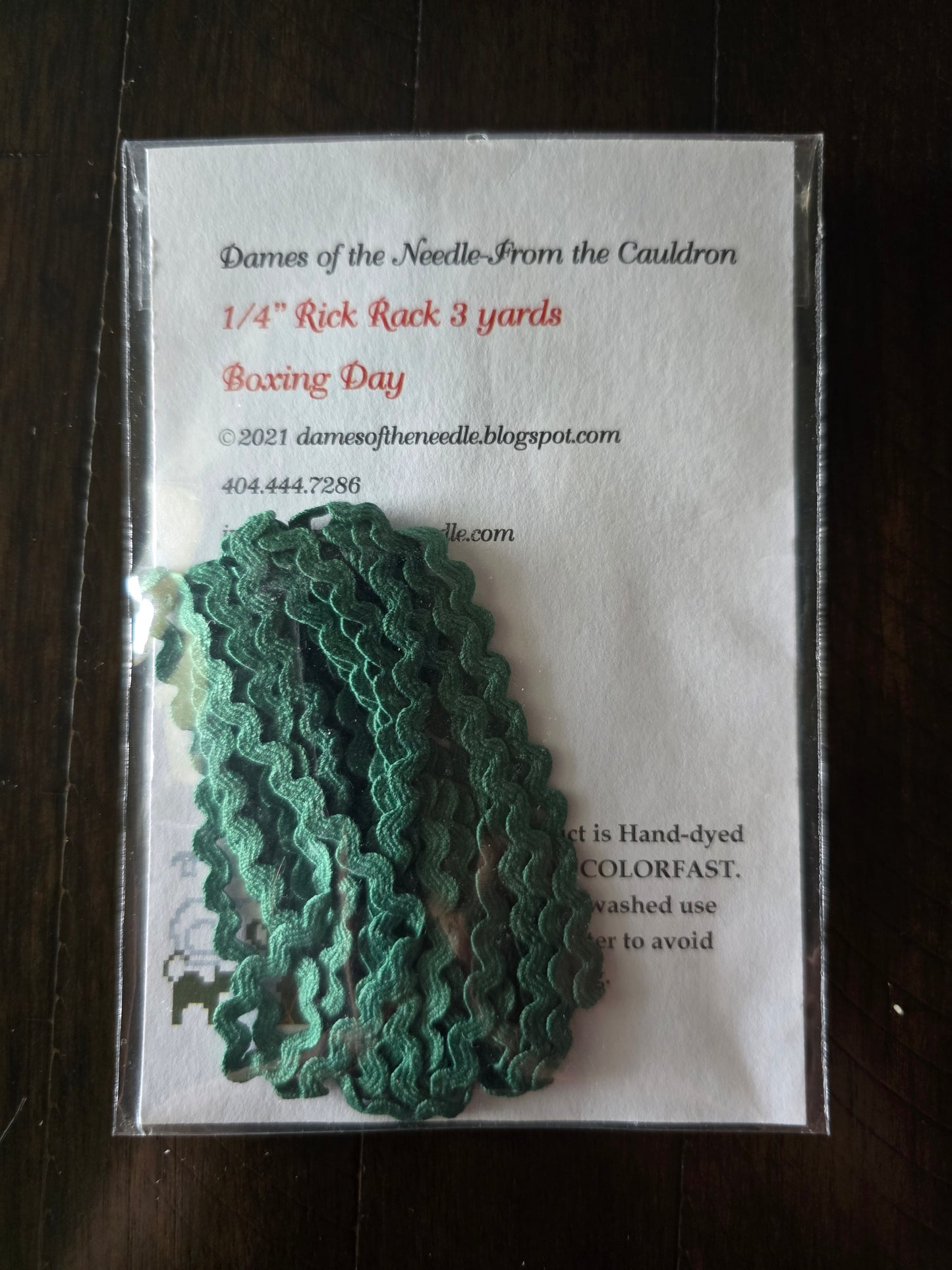 1/4" Rick Rack - 3 yards - Boxing Day