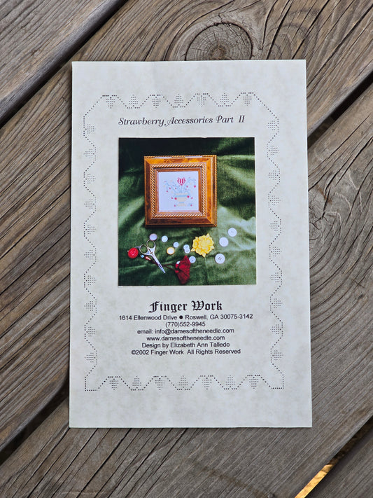 Finger Work - Strawberry Accessories Part II - Cross Stitch Pattern