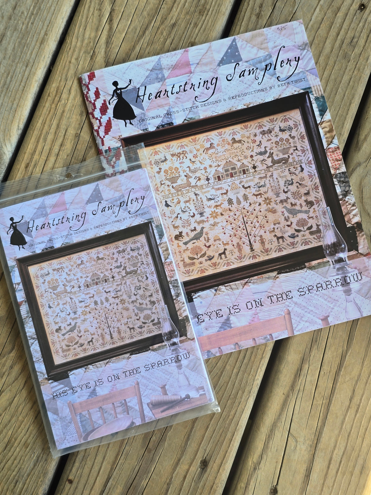 Heartstring Samplery - His Eye Is On the Sparrow - Cross Stitch Pattern