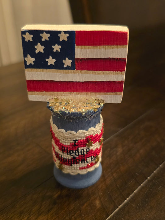 Faithwurks  - Our Flag - Seasonal Spool Decoration