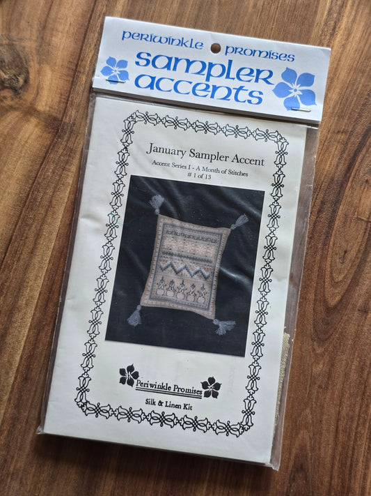 Periwinkle Promises - Sampler Accents - January Sampler Accents - Cross Stitch Kit