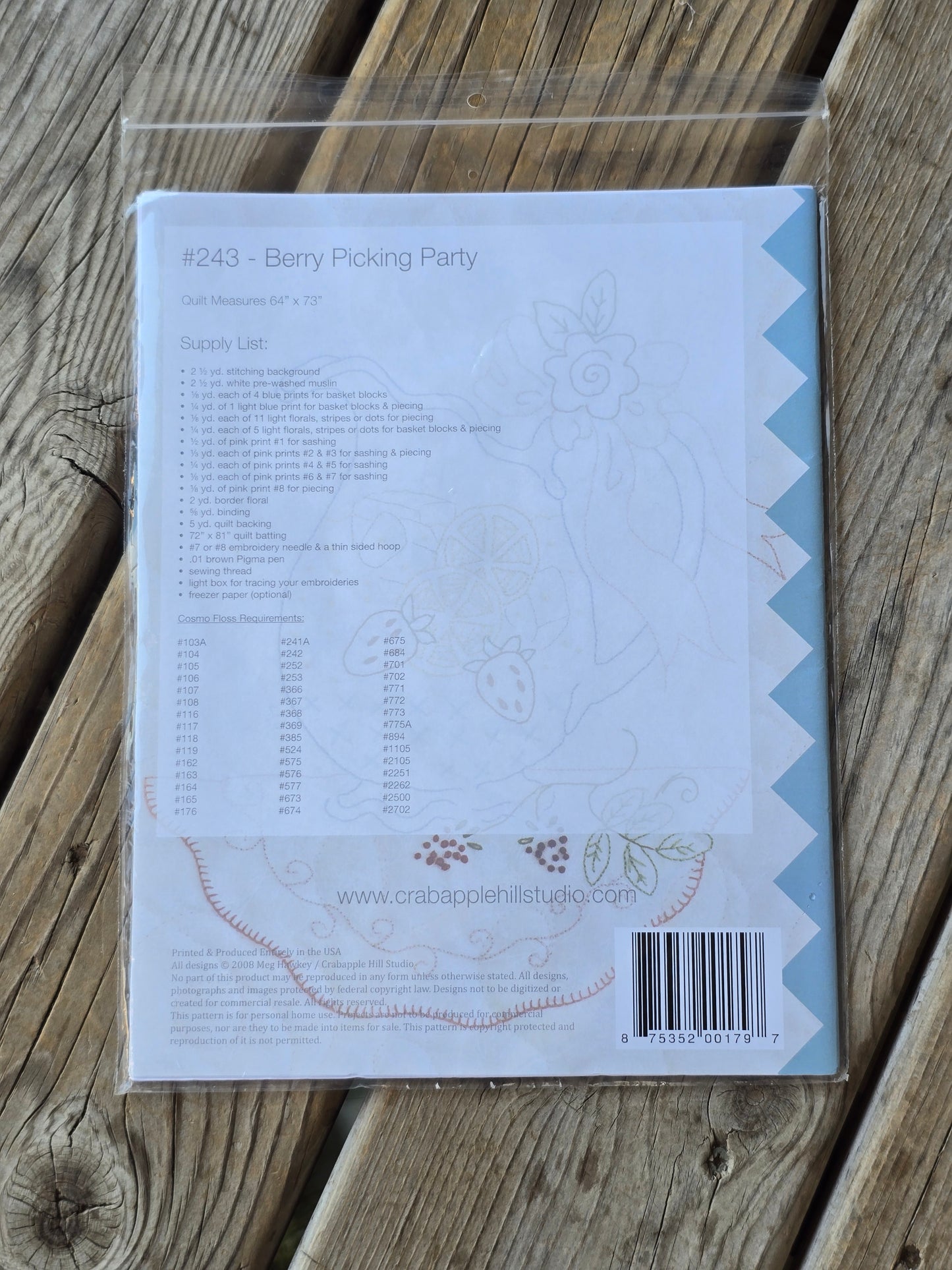 Crab-apple Hill - Berry Picking Party - Quilt Pattern