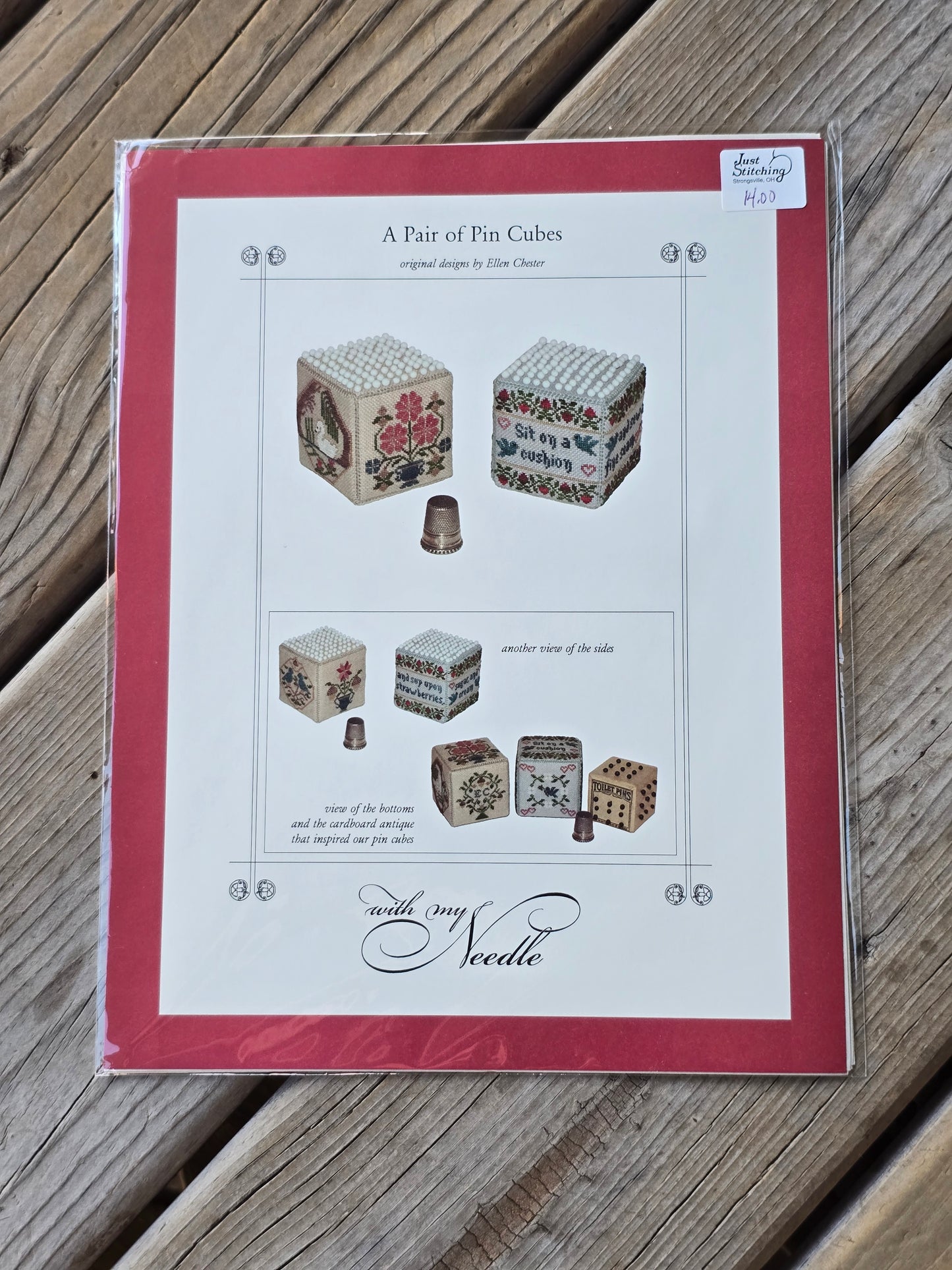 With My Needle - A Pair of Pincushions - Cross Stitch Pattern