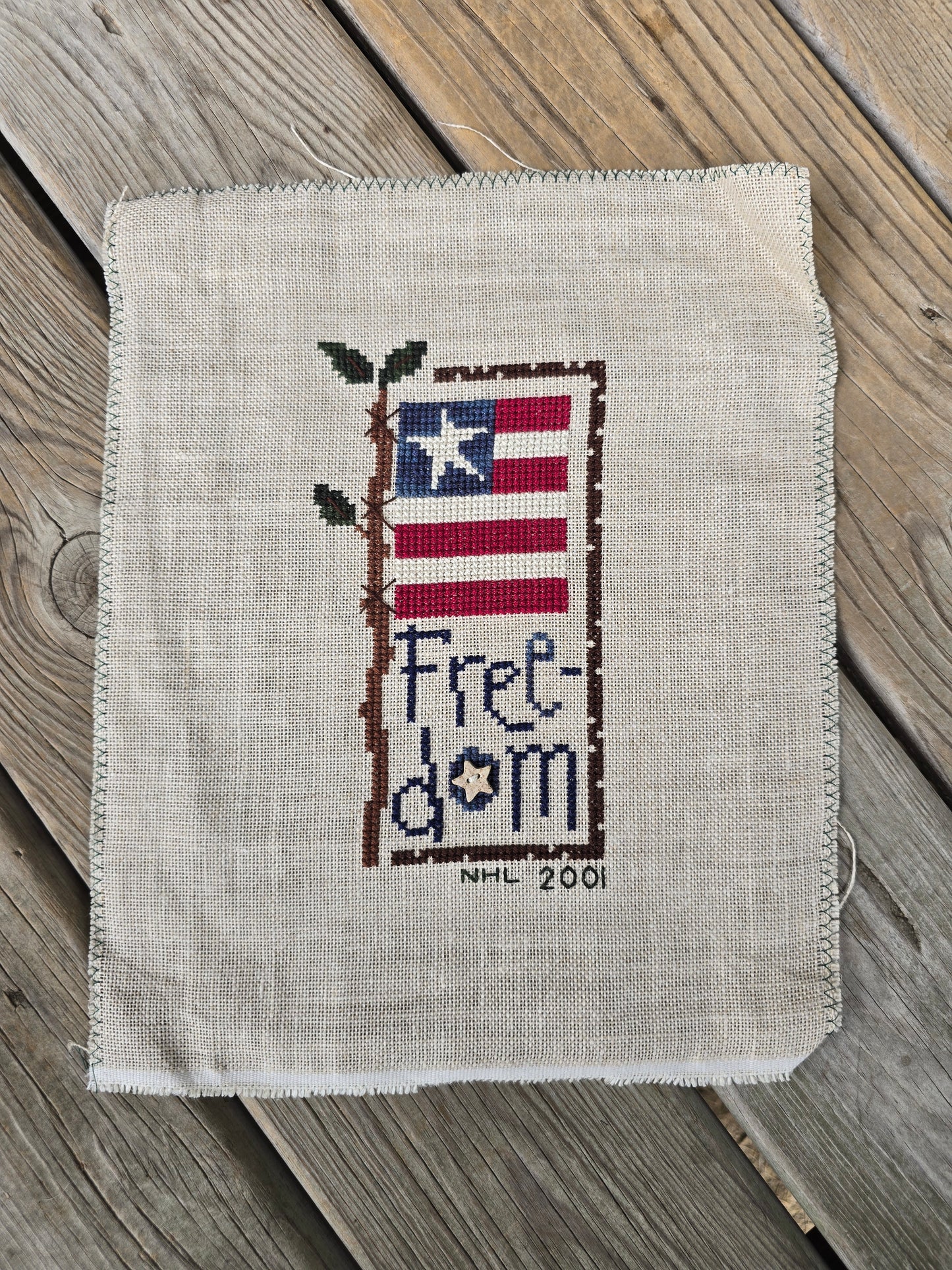 Bent Creek - Freedom Zipper Kit - Completed Cross Stitch