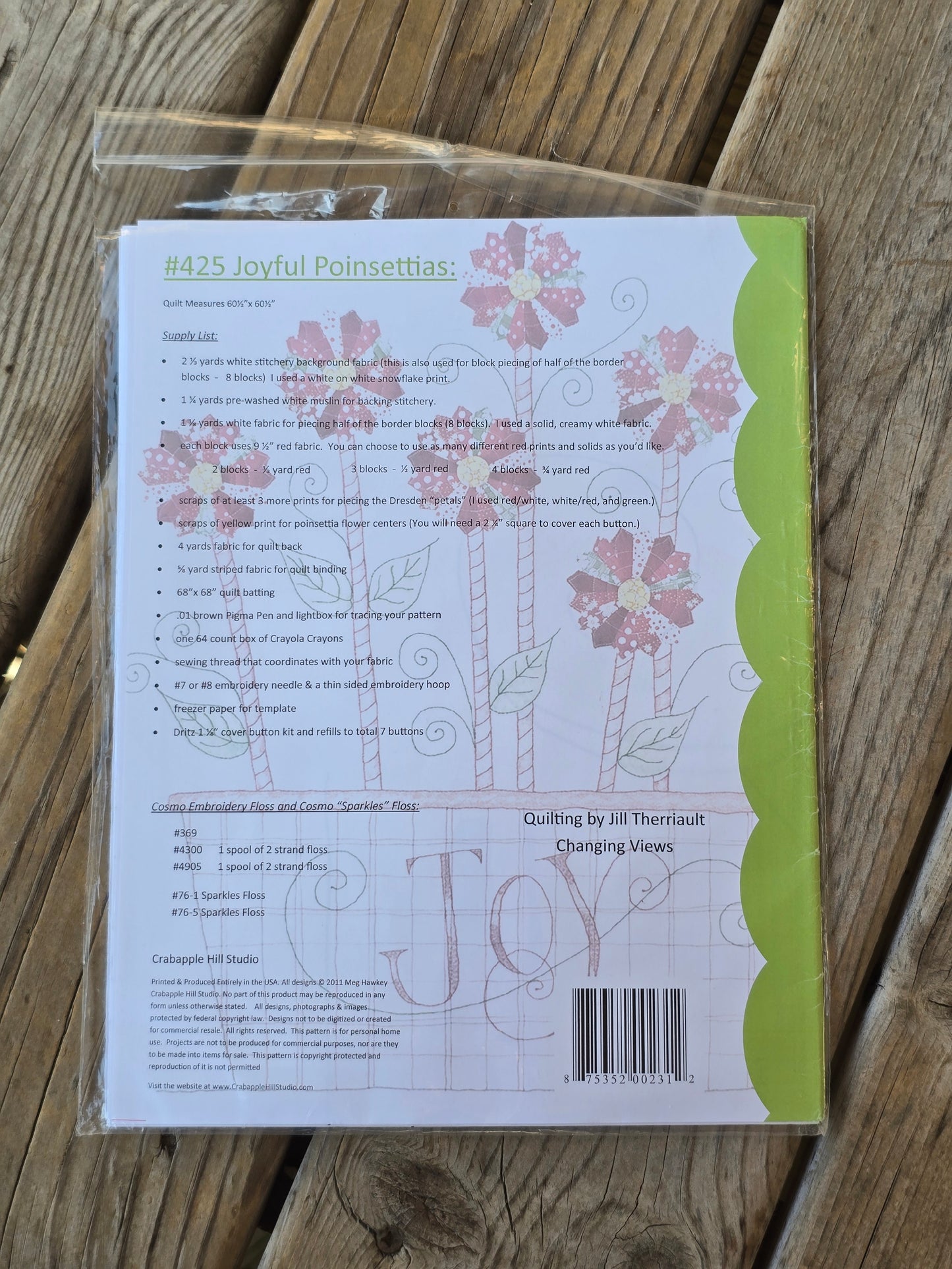Crab-apple Hill - Joyful Poinsettias - Quilt Pattern