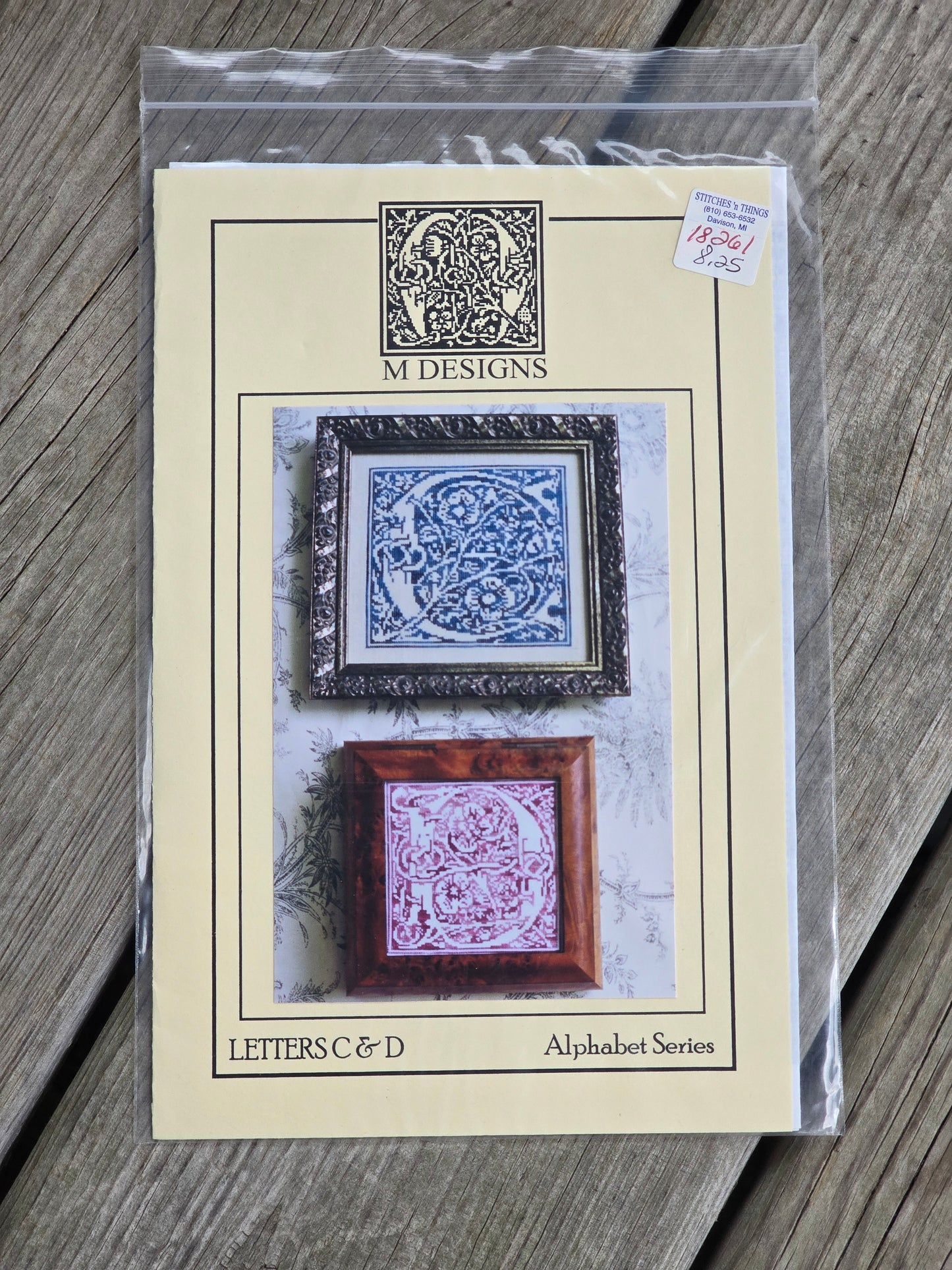 M Designs - Alphabet Series - Letters C & D - Cross Stitch Pattern