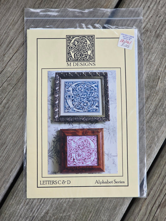 M Designs - Alphabet Series - Letters C & D - Cross Stitch Pattern