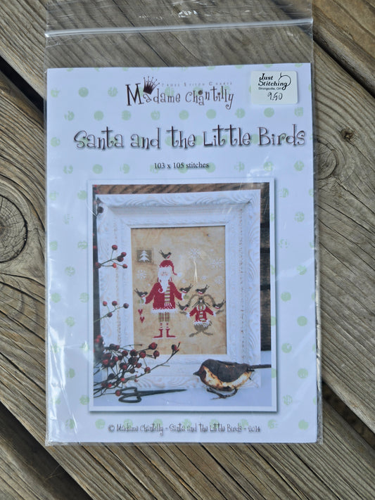 Madame Chantilly - Santa and the Little Birds - Cross Stitch Pattern
