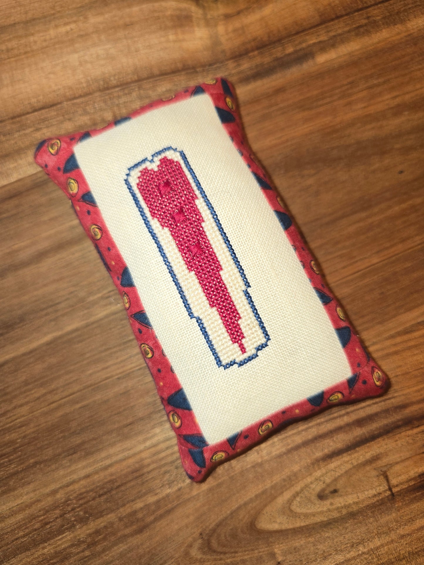 Cross Stitched Heart - Bowl Filler or Pincushion