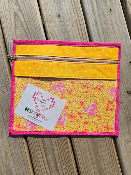 K Heinz Designz - Vinyl Project Bag - Tula Piink